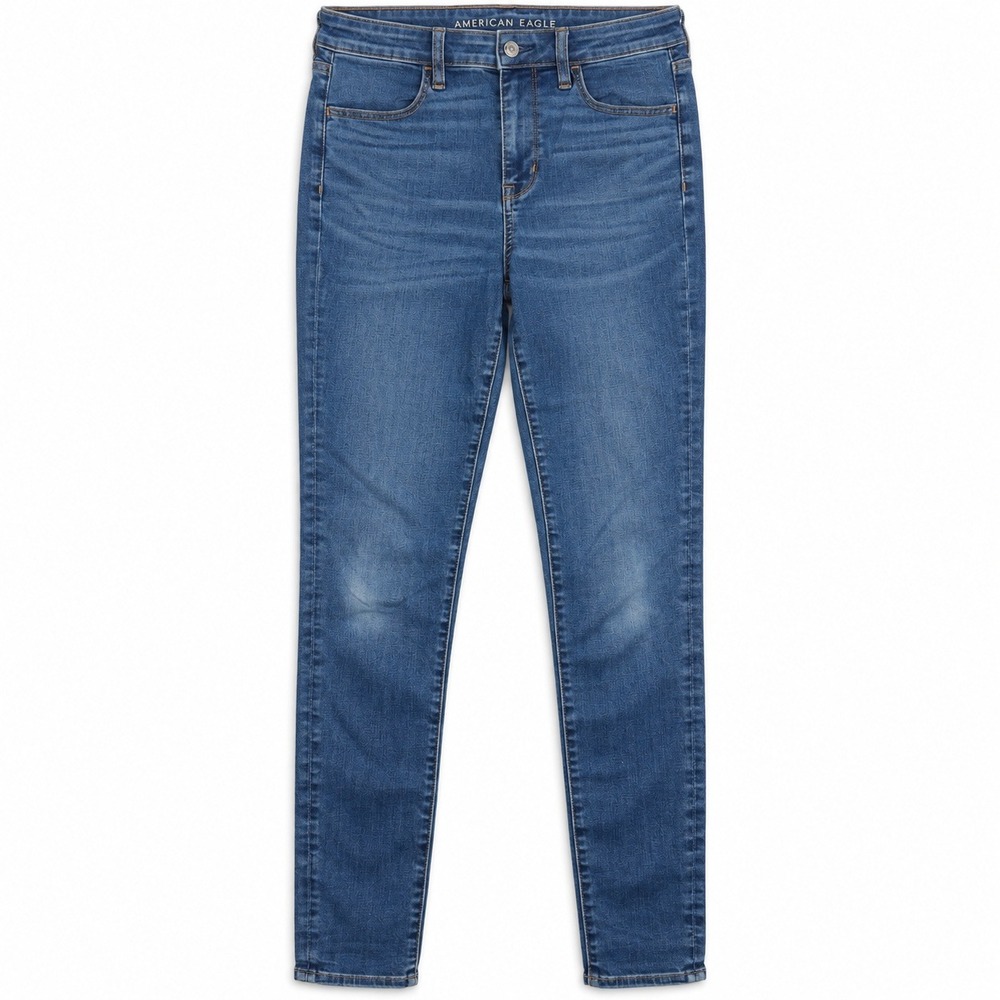 American Eagle Next Level Stretch Jeans Women's 12 X-Long Dark Wash High Rise